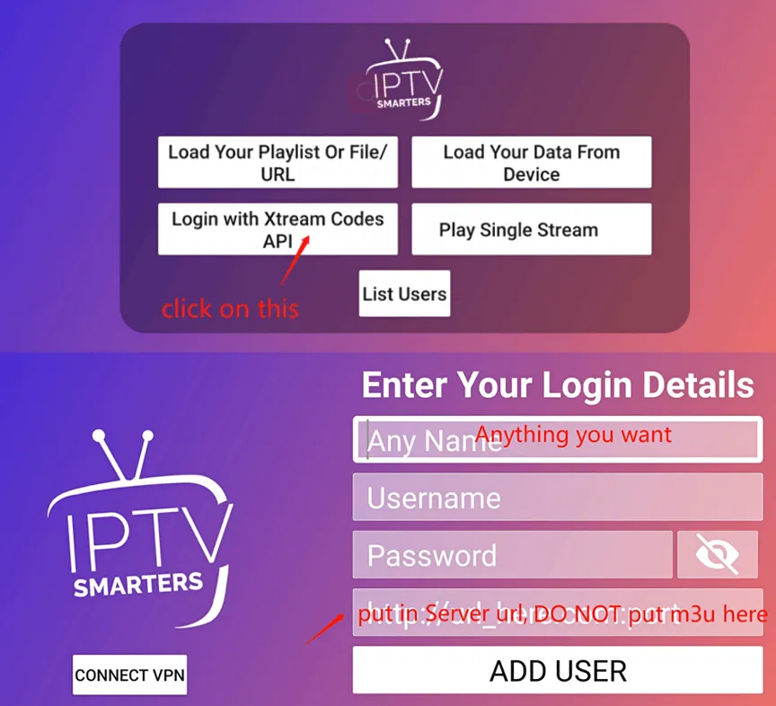 Set Up IPTV on smarters