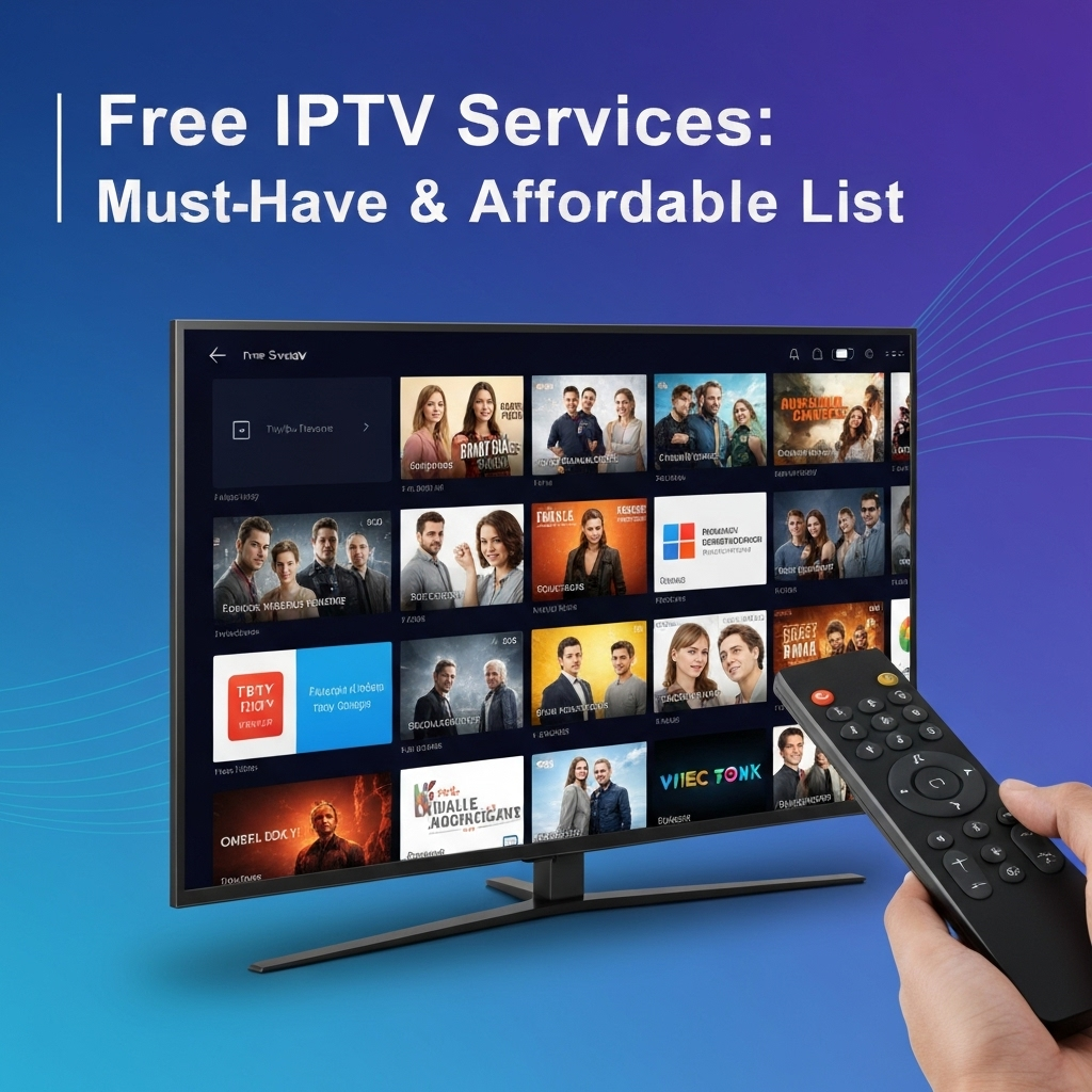 Generate a high-quality, relevant image prompt for an article about: Free IPTV Services: Must-Have &
